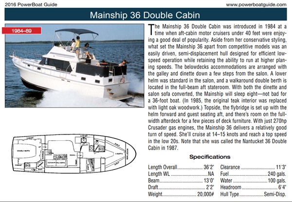 1985 Mainship 36 DC Power Boat